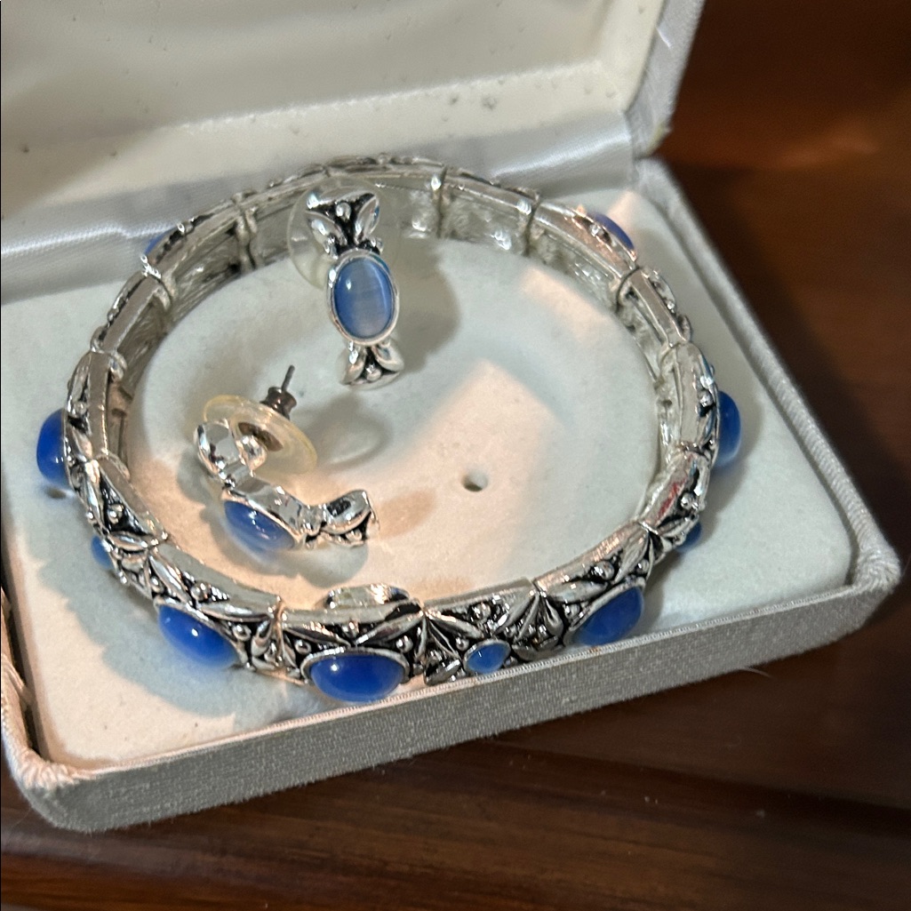 Worthington Silver And Blue Bracelet Set
